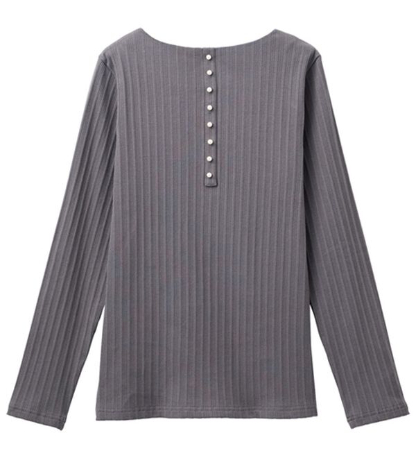 RANAN（ラナン）の「バックパール調釦リブカットソープルオーバー（カットソー）」｜詳細画像