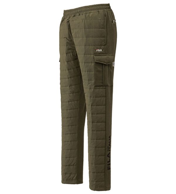 「＜フィラ＞ハイブリッドダウンカーゴパンツ（メンズフルレングスパンツ）」｜カーキ