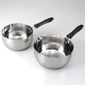 「日本製ゆきひら鍋２点セット（１６・１８ｃｍ）（調理器具）」｜1