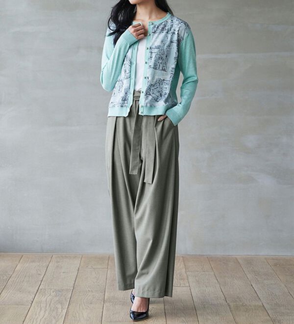 RANAN（ラナン）の「リボンデザインボックスタックワイドパンツ（ワイドパンツ・ガウチョ）」｜詳細画像