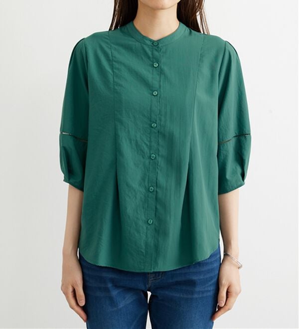 BELLUNA（ベルーナ）の「エアリービンテージ素材タック使いブラウス（ブラウス）」｜詳細画像