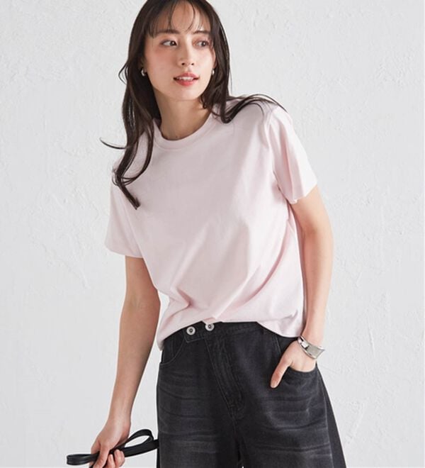 RANAN（ラナン）の「【5つの機能付】ひんやり着回し抜群ベーシックＴシャツ＜選べる着丈＞（Tシャツ）」｜詳細画像