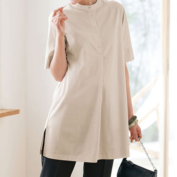 BELLUNA（ベルーナ）の「抗菌防臭汗じみ対策シャツ見えチュニック（チュニック）」｜詳細画像