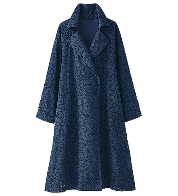 BELLUNA（ベルーナ）の「花柄カットジャカードトレンチコート（ロングコート）」｜詳細画像