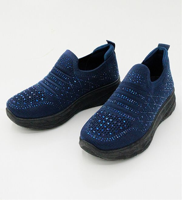 BELLUNA（ベルーナ）の「きらめきビジューニットスニーカー（スニーカー）」｜詳細画像