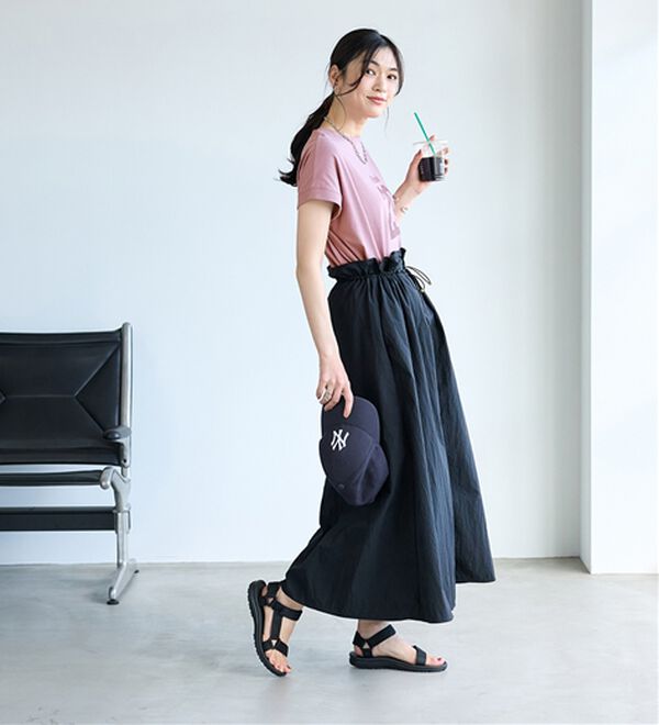 BELLUNA（ベルーナ）の「ひんやリッチコットン大人のゆったりドルマンＴシャツ（カットソー）」｜詳細画像