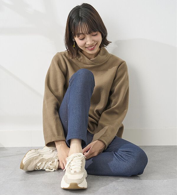 BELLUNA（ベルーナ）の「まるではく毛布！静電防止付裏ファーレギンス（スパッツ・レギンス）」｜詳細画像