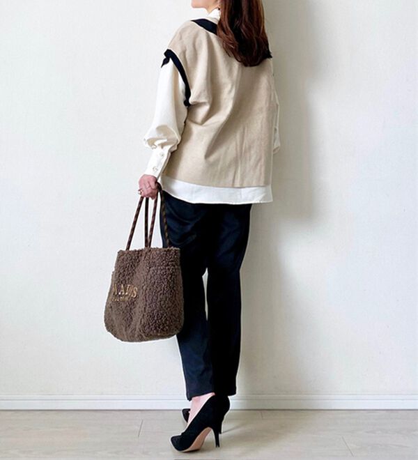 BELLUNA（ベルーナ）の「【低身長さん向け】重ねて可愛い配色ニットベスト（ベスト）」｜詳細画像