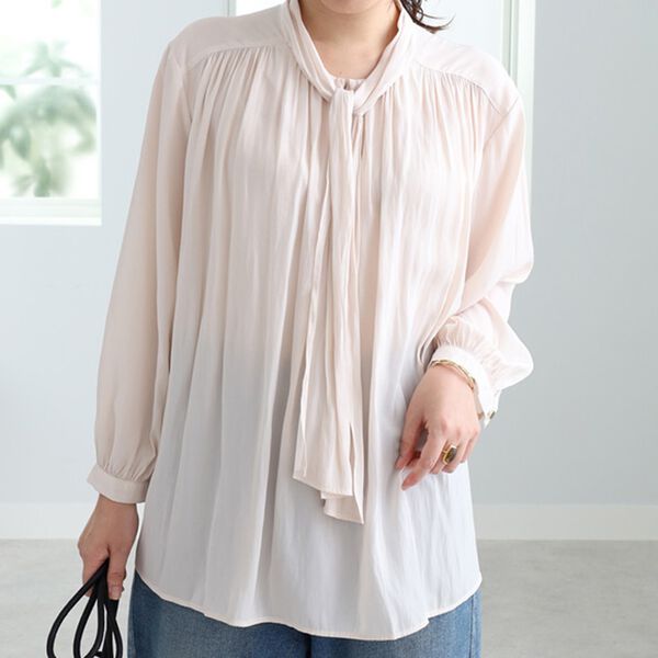 BELLUNA（ベルーナ）の「ボウタイデザインブラウス（ブラウス）」｜詳細画像