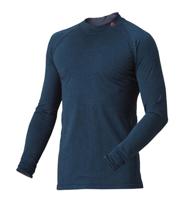 「【２色組】＜コムルヴァン・オム・ゴルフ＞保温素材の杢調ハイネック（メンズＴシャツ）」｜詳細画像