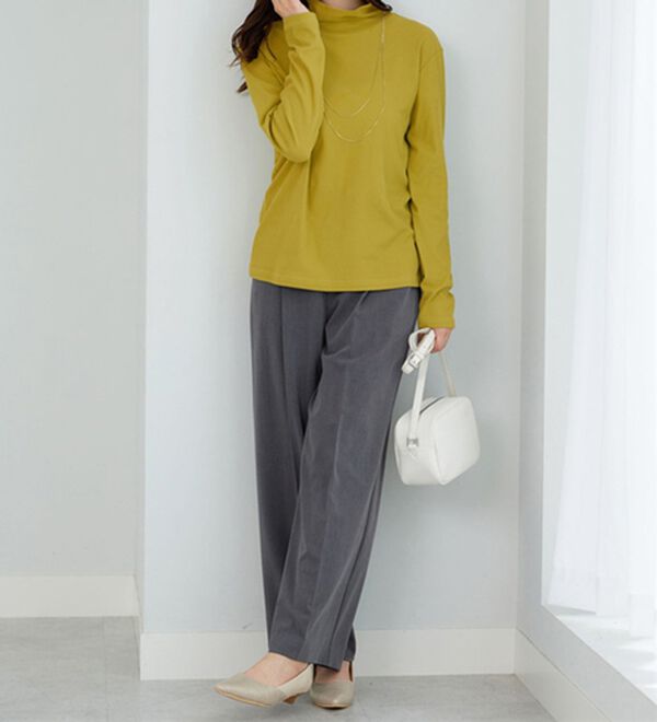 BELLUNA（ベルーナ）の「素肌想いの綿１００％シアープルオーバー（カットソー）」｜詳細画像