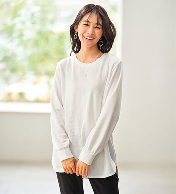 BELLUNA（ベルーナ）の「【2点セット】静電気防止インナー付ベストアンサンブル（アンサンブル）」｜詳細画像