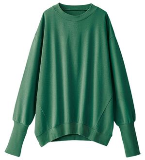 BELLUNA（ベルーナ）の「長めのリブが差をつける！全隠しトレーナー（カットソー）」｜モスグリーン