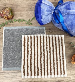 「今治産タオルハンカチ　ジャーナルスタンダード2枚（その他メンズファッション小物）」｜グレー・ブラウン