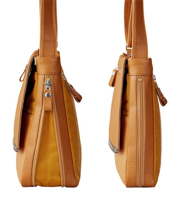 「日本製　姫路レザー印伝使い多機能ショルダー（その他メンズバッグ）」｜詳細画像