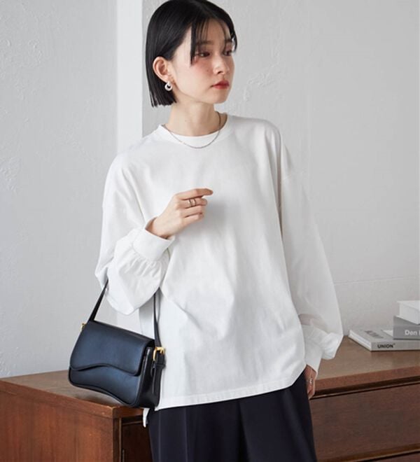 RANAN（ラナン）の「多機能ベーシックオーバーサイズ長袖Tシャツ（Tシャツ）」｜詳細画像