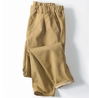 BELLUNA（ベルーナ）の「ノンストレス！万能ゆるパンツ（テーパードパンツ）」｜ベージュ