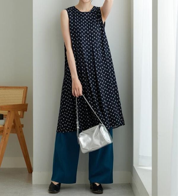 BELLUNA（ベルーナ）の「【ひんやり接触冷感】レーヨン素材ノースリーブワンピ－ス（その他ワンピース）」｜詳細画像