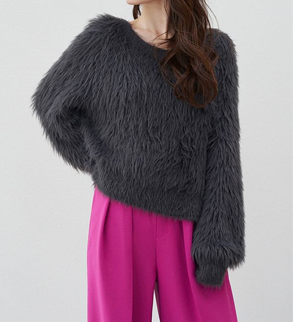 RANAN（ラナン）の「ロングフェザーシャギーニット（ニット・セーター）」｜詳細画像