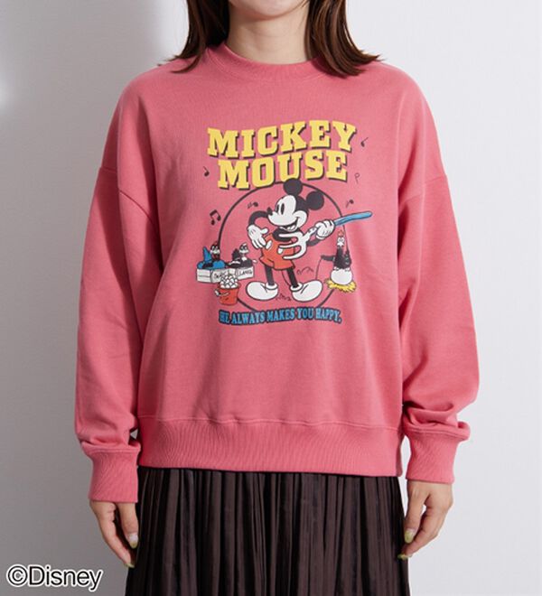 BELLUNA（ベルーナ）の「＜Ｄｉｓｎｅｙ＞【ミッキー】プリント裏毛ゆったりトレーナー（トレーナー・スウェット）」｜詳細画像