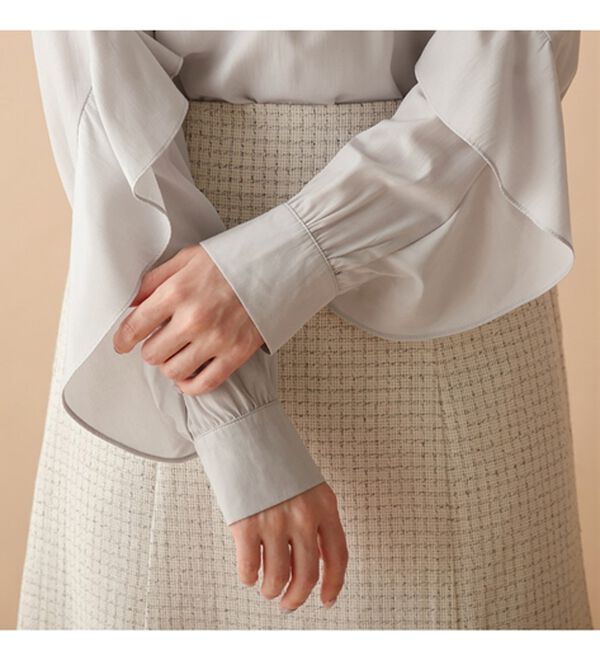 alotta（アロッタ）の「フリル袖プチハイネックブラウス（ブラウス）」｜詳細画像