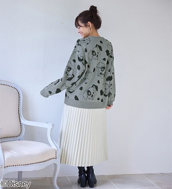 BELLUNA（ベルーナ）の「＜Ｄｉｓｎｅｙ＞【１０１匹ワンちゃん】総柄ジャカードゆったりセーター（ニット・セーター）」｜詳細画像