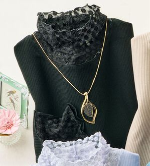 ルフラン（ルフラン）の「重ねてかわいい水玉使いカットソー（カットソー）」｜黒