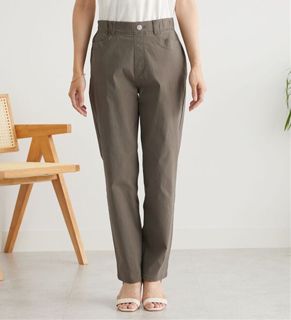 BELLUNA（ベルーナ）の「冷感ピケストレッチ素材スリムパンツ（フルレングスパンツ）」｜詳細画像