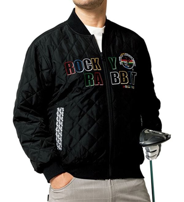 「＜ロッキーラビット＞暖かリバーシブルジャケット（メンズジャケット）」｜ブラック