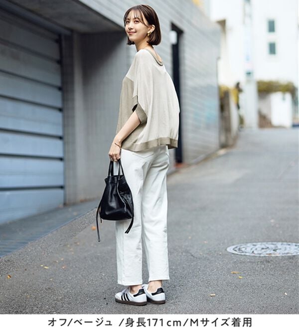 Viola e Viola（ヴィオラ エ ヴィオラ）の「カットソーより涼やか！シアードルマンニット（ニット・セーター）」｜詳細画像