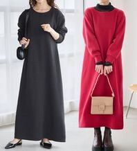 RANAN（ラナン）の「【選べる２丈】裏起毛シンプルバックスリットワンピース（その他ワンピース）」