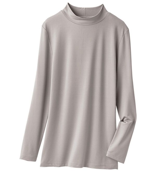 「ＵＶ対策ばっちりハイネック長袖（肌着・インナーウェア）」｜ライトグレー