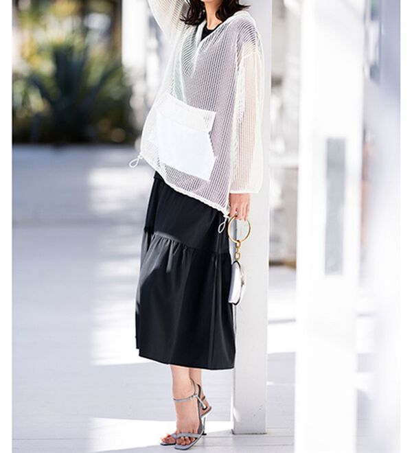 RANAN（ラナン）の「ゆるっとメッシュ素材アノラックパーカー（パーカー）」｜詳細画像