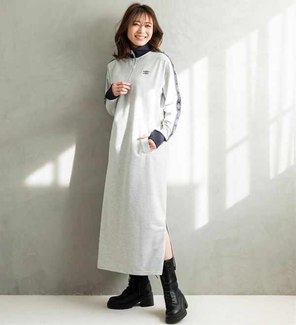 BELLUNA（ベルーナ）の「【ｕｍｂｒｏ】ジッパーワンピース（ロングワンピース）」｜詳細画像