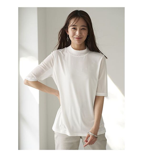 BELLUNA（ベルーナ）の「脱Ｔシャツ！チュールデザイントップス（カットソー）」｜詳細画像