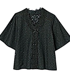 RANAN（ラナン）の「レースコンビブラウス（ブラウス）」｜ブラック