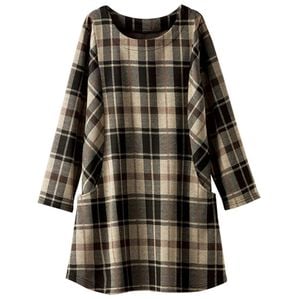 BELLUNA（ベルーナ）の「ジャカード素材ポケットデザインチュニック（チュニック）」｜ベージュ系