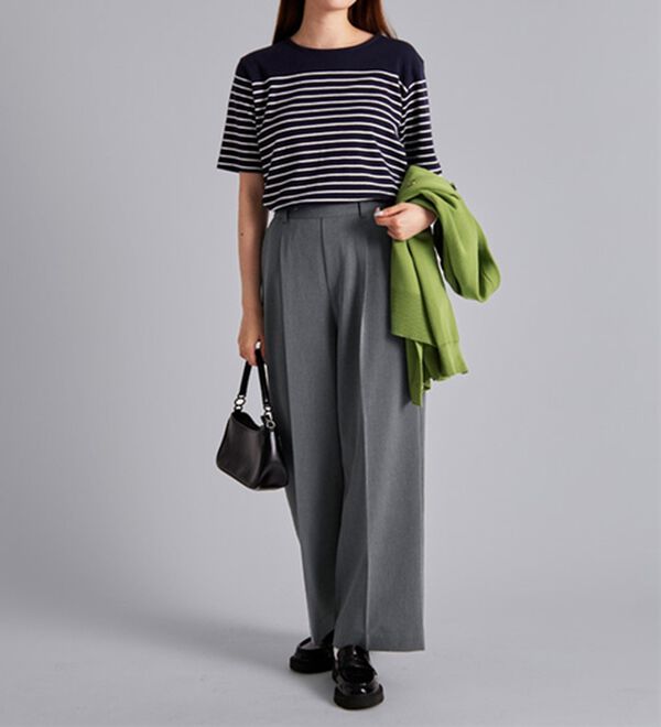 BELLUNA（ベルーナ）の「サマ見え！美脚タック使いワイドパンツ（ワイドパンツ・ガウチョ）」｜詳細画像