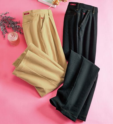 ルフラン（ルフラン）の「【２本組】【ＰＯＬＯ　ＢＣＳ】伸びて柔らか！美カジパンツ（フルレングスパンツ）」