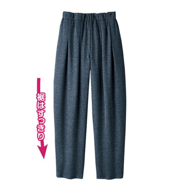 ルフラン（ルフラン）の「【３本組】裏ふわっとぽかぽかツイード調ゆったりパンツ（フルレングスパンツ）」｜詳細画像