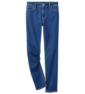 VINNO（ヴィノ）の「美のフィットストレートデニムパンツ（フルレングスパンツ）」｜ブルー