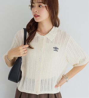 Viola e Viola（ヴィオラ エ ヴィオラ）の「【アンブロ】透かし編みポロカーディガン（ニットカーディガン）」｜アイボリー