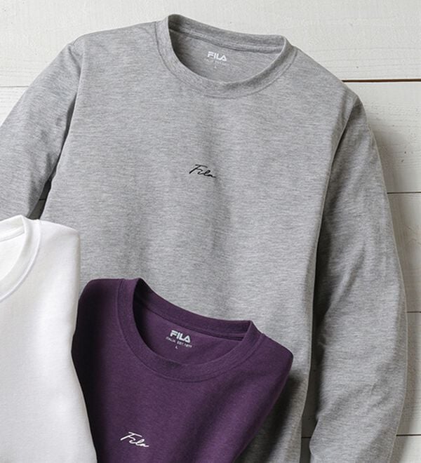 「＜フィラ＞色を愉しむ！大人デザインインナーシャツ（メンズ肌着・インナーウェア）」｜杢グレー