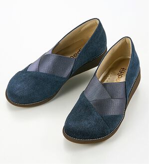 ルフラン（ルフラン）の「＜メディフィット＞５Ｅストレッチスリッポン（スリッポン）」｜デニムネイビー