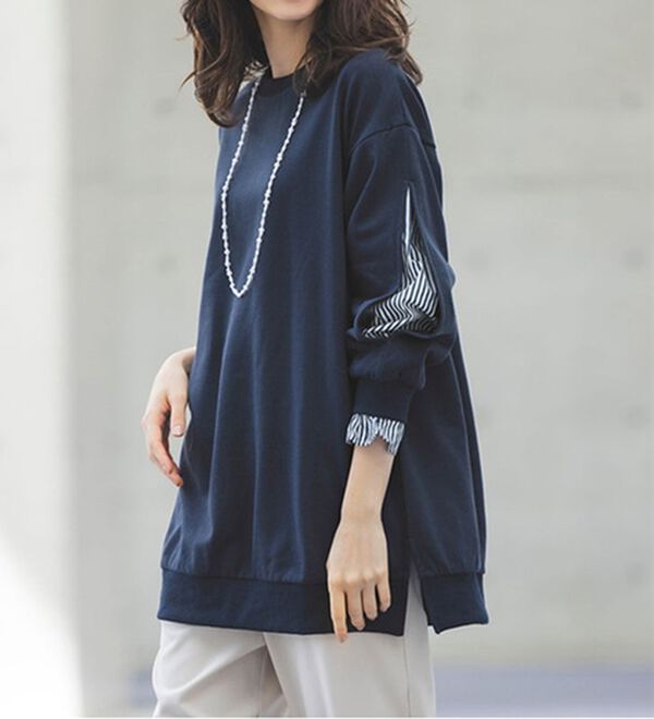 RANAN（ラナン）の「袖スリットカットソーチュニック（チュニック）」｜詳細画像