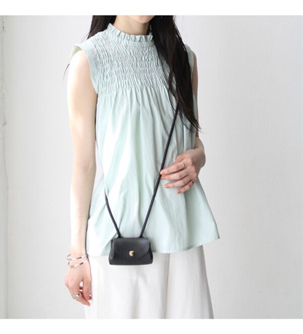 GeeRA（ジーラ）の「ストライプシャーリングブラウス（アンサンブル）」｜詳細画像