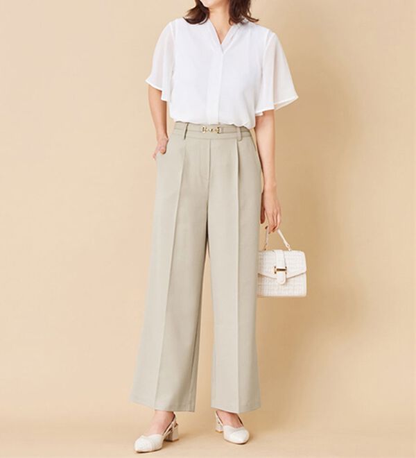 alotta（アロッタ）の「ビット付ワイドパンツ（ワイドパンツ・ガウチョ）」｜詳細画像