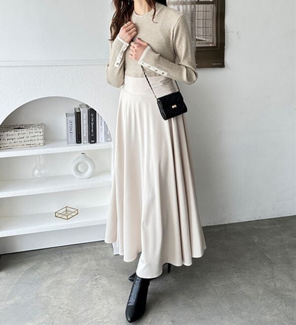 GeeRA（ジーラ）の「袖口ボタン配色ハイネックリブニット（ニット・セーター）」｜詳細画像