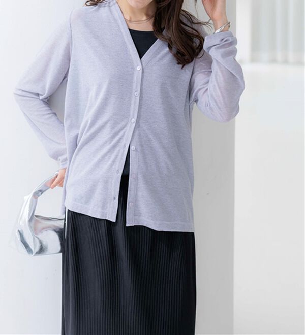 BELLUNA（ベルーナ）の「持ち運びに便利！ＵＶ対策シアーカーディガン（その他カーディガン）」｜詳細画像