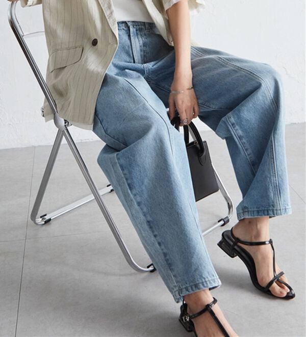 RANAN（ラナン）の「フロントシームカーブデニム（フルレングスパンツ）」｜詳細画像